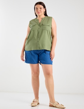 Bermuda The Pattern de mezclilla para mujer