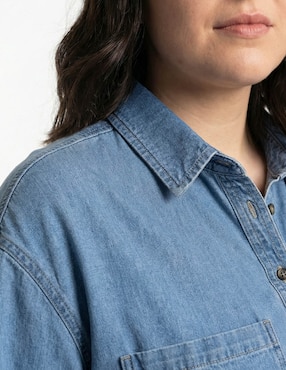 Blusa camisera The Pattern manga larga para mujer