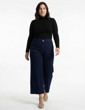 Jeans capri amplio cintura media The Pattern para mujer