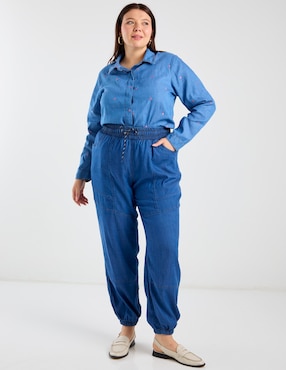 Jeans jogger straight cintura media The Pattern para mujer