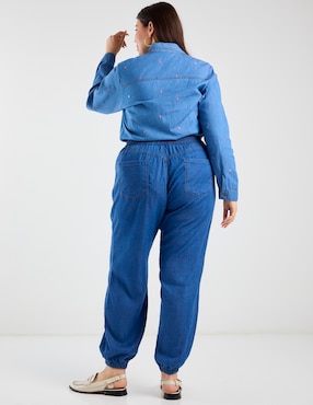 Jeans jogger straight cintura media The Pattern para mujer