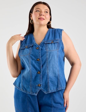 Chaleco The Pattern de mezclilla para mujer