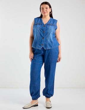 Chaleco The Pattern de mezclilla para mujer