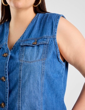 Chaleco The Pattern de mezclilla para mujer