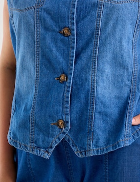 Chaleco The Pattern de mezclilla para mujer