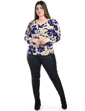 Blusa Roman Fashion manga larga para mujer
