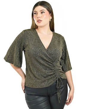 Blusa Roman Fashion manga al codo para mujer