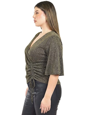 Blusa Roman Fashion manga al codo para mujer