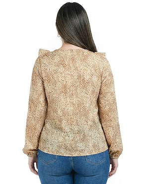 Blusa Roman Fashion manga larga para mujer