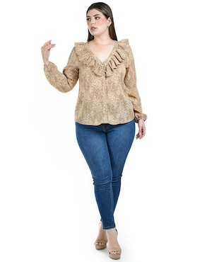 Blusa Roman Fashion manga larga para mujer