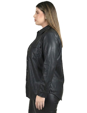 Sobrecamisa Roman Fashion manga larga para mujer