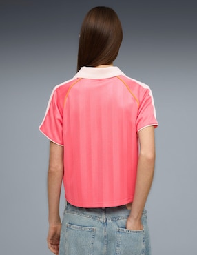 Playera manga corta Puma cuello polo para mujer