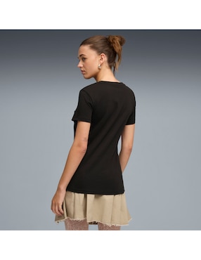 Playera manga corta Puma cuello redondo para mujer