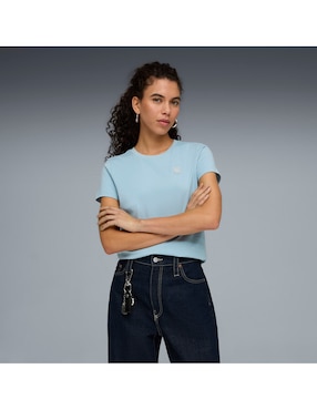 Playera manga corta Puma cuello redondo para mujer