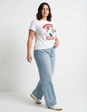 Playera manga corta La Sirenita cuello redondo para mujer