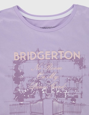 Playera manga corta cuello redondo para mujer
