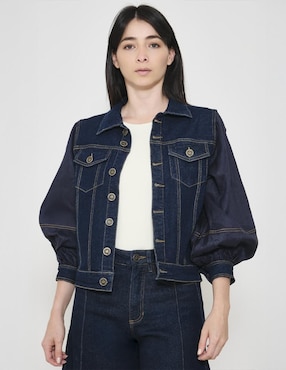 Chamarra Denim Padova de Mezclilla para mujer