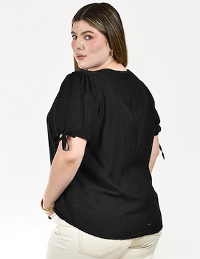 Blusa Roman Fashion manga corta para mujer