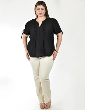 Blusa Roman Fashion manga corta para mujer