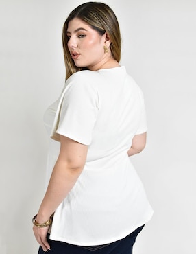 Blusa Roman Fashion manga corta para mujer