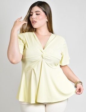 Blusa Roman Fashion manga corta para mujer