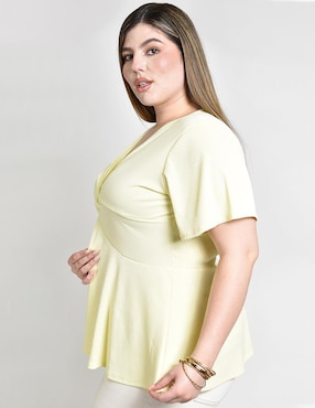 Blusa Roman Fashion manga corta para mujer
