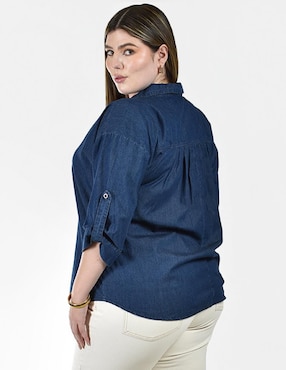 Blusa Roman Fashion manga 3/4 para mujer