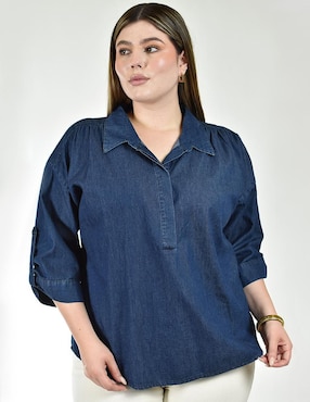 Blusa Roman Fashion manga 3/4 para mujer