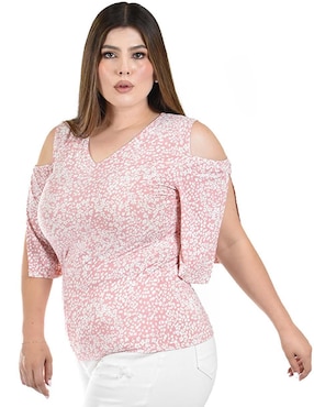 Blusa Roman Fashion manga al codo para mujer