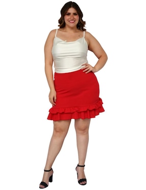Falda crop Roman Fashion a la cintura