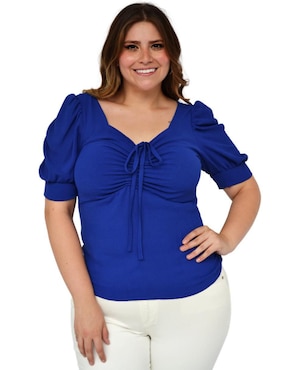 Blusa Roman Fashion manga corta para mujer