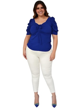 Blusa Roman Fashion manga corta para mujer