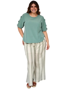Blusa Roman Fashion manga corta para mujer