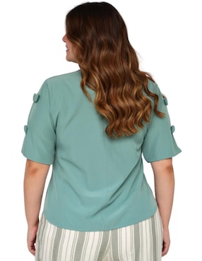 Blusa Roman Fashion manga corta para mujer