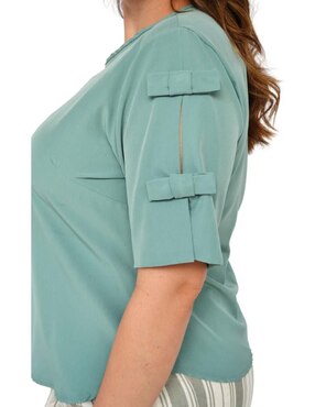 Blusa Roman Fashion manga corta para mujer