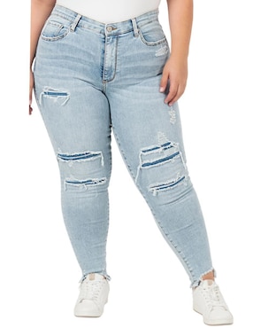 Jeans Skinny Balam Lavado Destruido Para Mujer