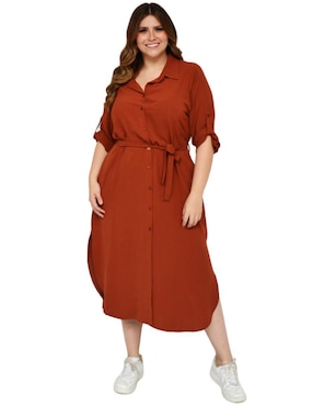 Vestido Midi Casual Roman Fashion Para Mujer