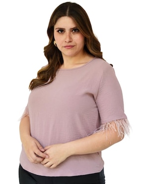 Blusa Roman Fashion manga corta para mujer
