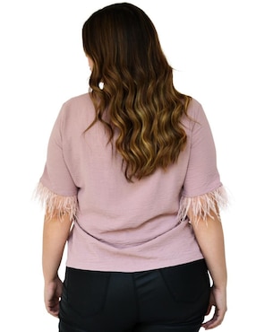 Blusa Roman Fashion manga corta para mujer