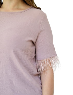 Blusa Roman Fashion manga corta para mujer