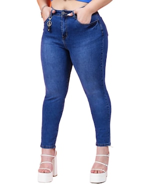 Jeans Skinny Doow Corte Cintura Para Mujer