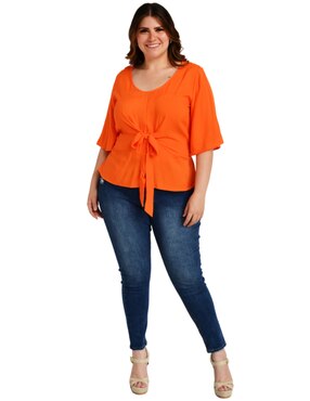 Blusa Roman Fashion manga 3/4 para mujer