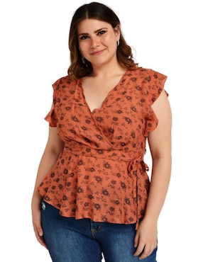Blusa Roman Fashion manga corta para mujer