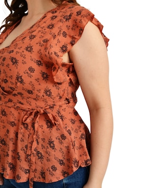 Blusa Roman Fashion manga corta para mujer
