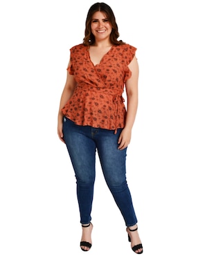 Blusa Roman Fashion manga corta para mujer