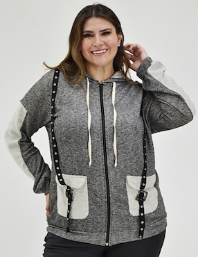 Sudadera Con Bolsillos Roman Fashion Para Mujer