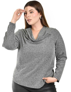 Blusa Roman Fashion manga larga para mujer