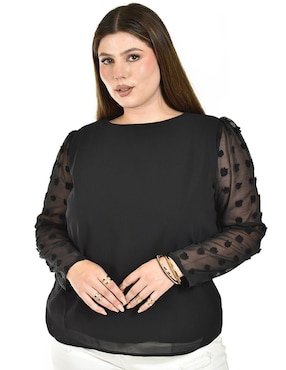 Blusa Roman Fashion manga larga para mujer