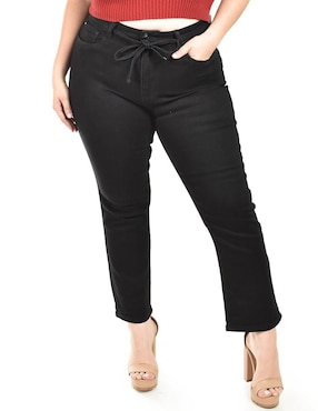 Jeans straight Roman Fashion K-Kyr-3723-Negro para mujer