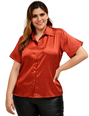 Blusa Camisera Roman Fashion Manga Corta Para Mujer